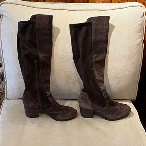 Nine West Dark Brown Heeled Boots